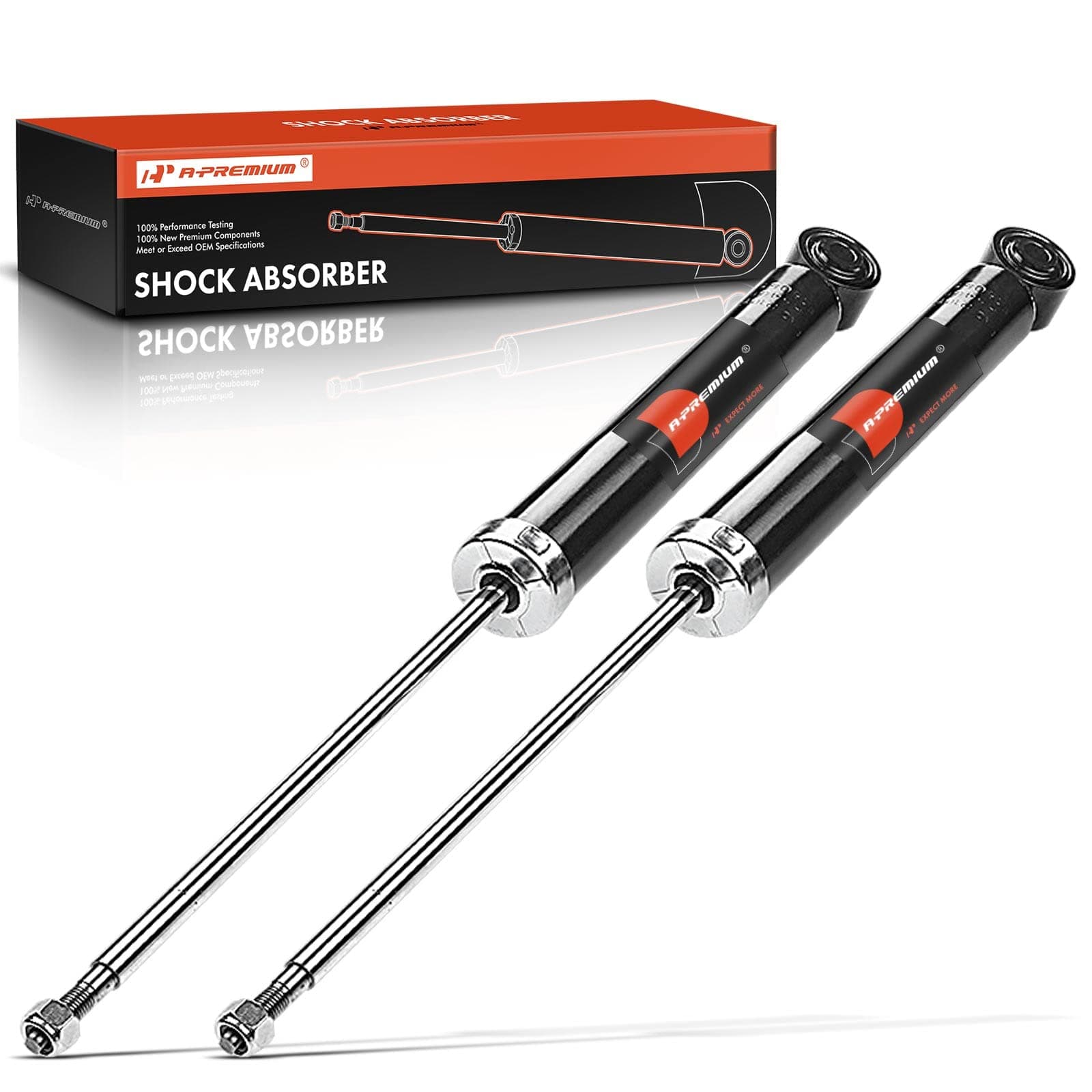 A-Premium Rear Suspension Shock Absorber Compatible with Volkswagen Jetta 2005-2018, Passat 2006-2022, Golf 2010-2014, CC 2009-2017, R32, Rabbit & Audi A3 2006-2013, 2-PC Set