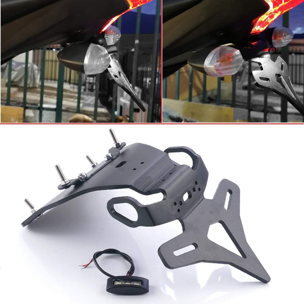 License Plate Holder Motorcycle Accessories Tail Tidy Fender Eliminator License Plate Bracket Compatible with Y.a.m.a.h.a YZF R3 2015-2020 YZF R25 2014-2020 MT-03 2016-2018 MT-25 2015-2020