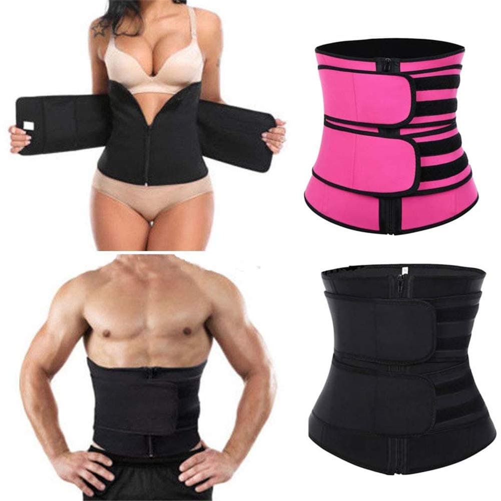 NOBRAND SweatFIT Adjustable Waist Slimming Trimmer,Waist Trimmer Belt,Waist Trainer for Women,Weight Loss and Sweat Wrap,Slimmer Kit for Men,Abdominal Trainer (Black, M)