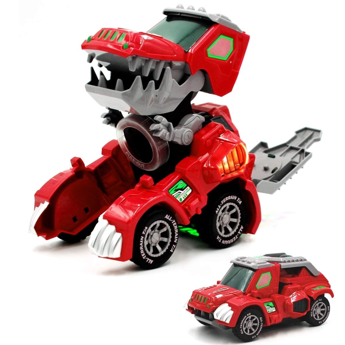 IndeCool Kids Dinosaur Robot Toy, Electronic Walking Dinosaur Dragon Robot Battery Powered Toy with Mist Spray Shooting Functions for Kids