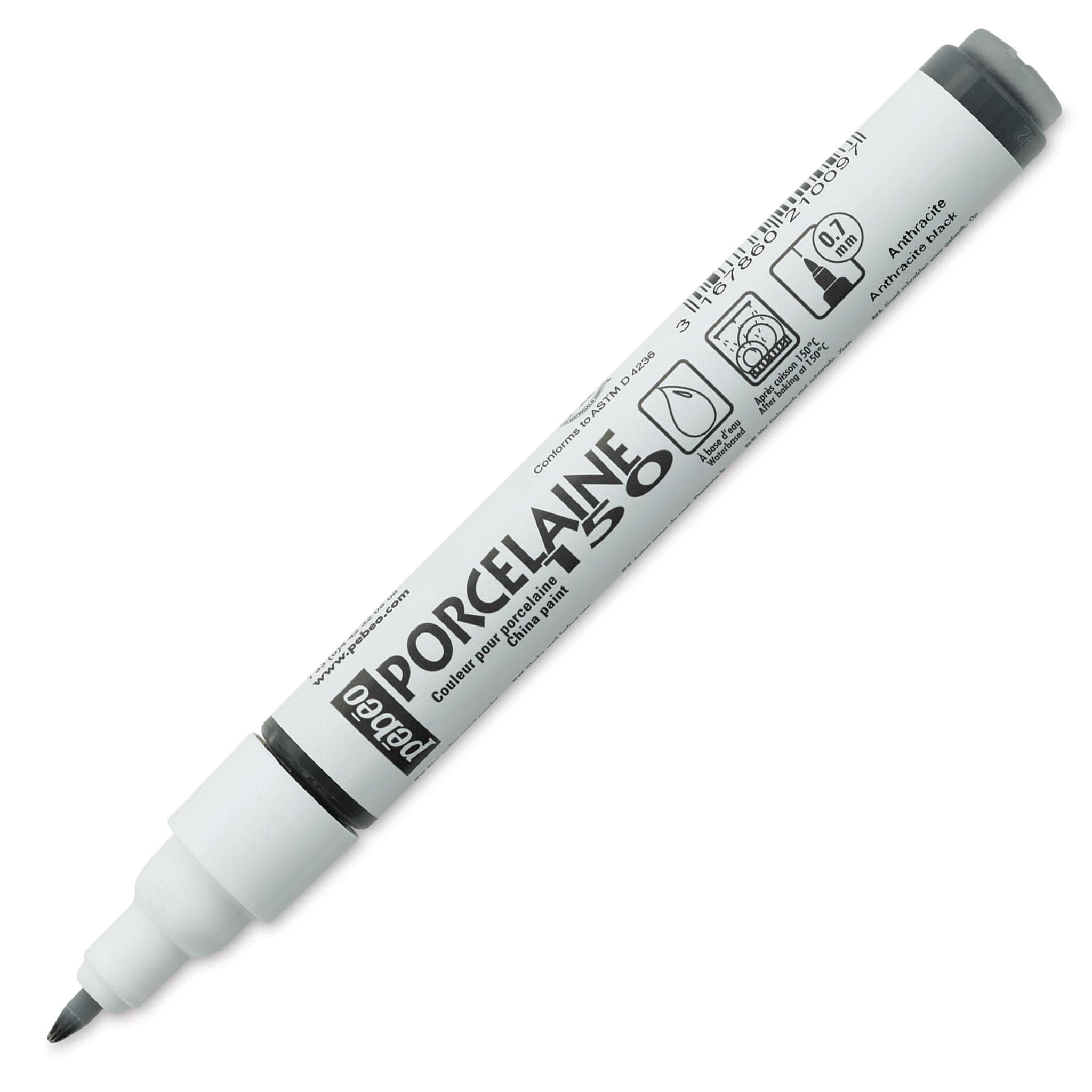 Porcelaine 150, China Paint Fine Tip Marker - Anthracite Black (021009)