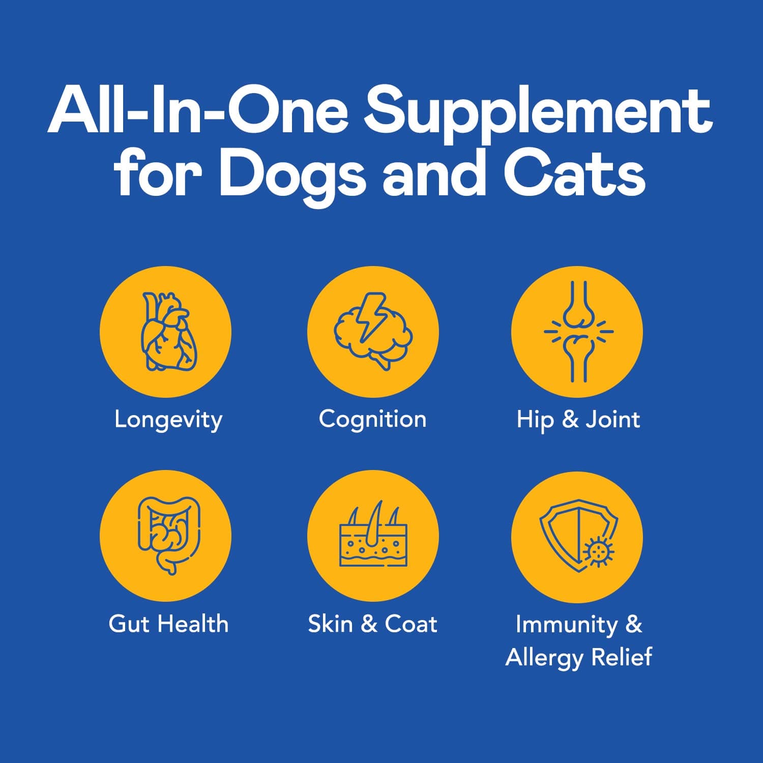 All-in-One Multi Liquid Multivitamin Antioxidant Supplement for Dogs and Cats – Daily Supplement with Digestive, Immunity, Allergy & Skin & Coat Support, Mobility Support for Longevity, 2oz