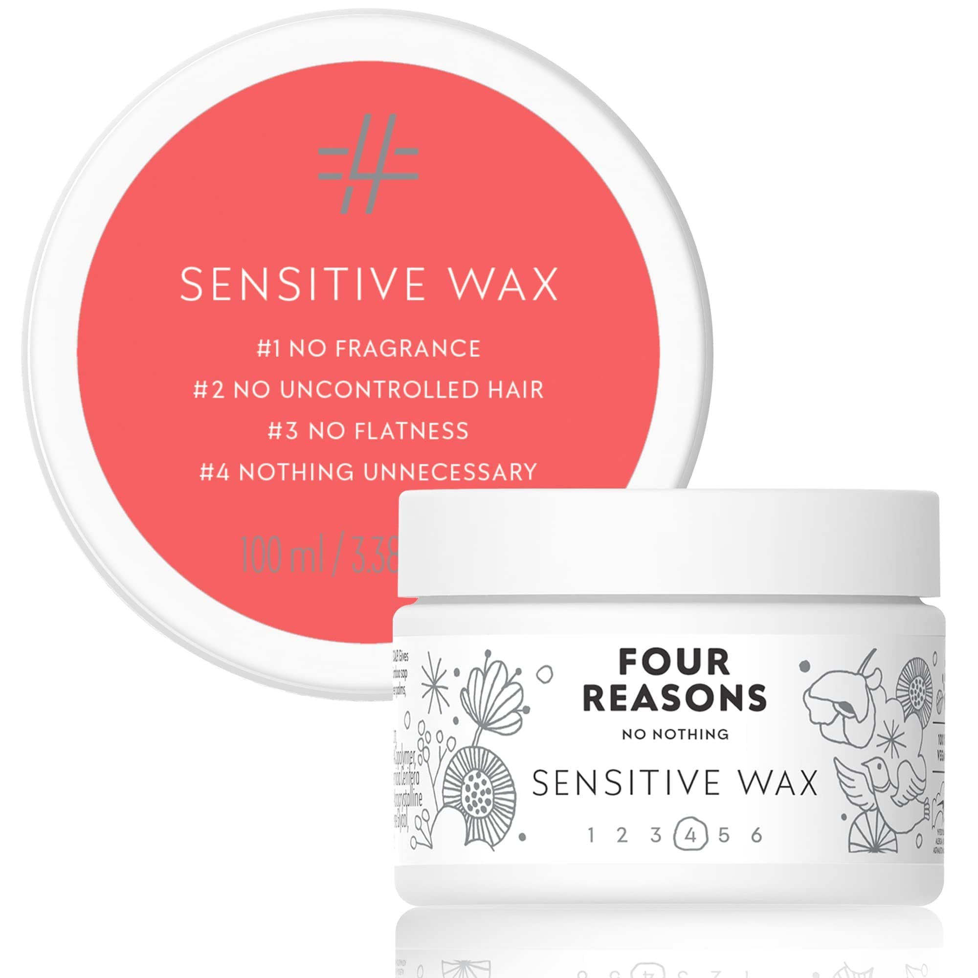 No nothing Hair Styling Wax For Sensitive Skin & Scalp – Fragrance Free Strong Hold Wax With Flexible Finish – Vegan, Hypoallergenic, Paraben Free Texturing Wax For Damp & Dry Hair For Men & Women