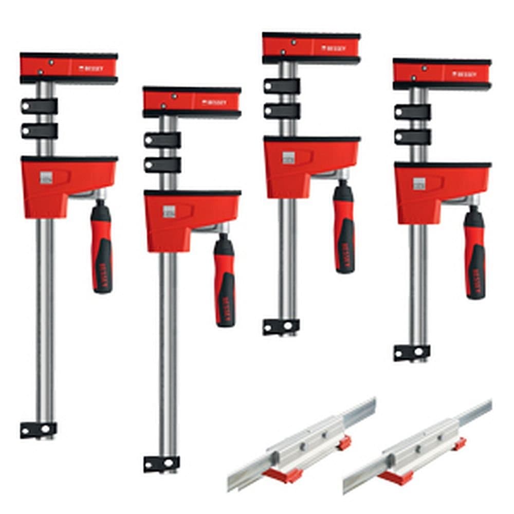 - BESSEY KREX2450 K Body REVO Clamp Kit, 2 x 24 In., 2 x 50 In. and 2 KBX20 Extenders - 1700 lbs Nominal Clamping Force. Spreader, and Woodworking Accessories - Clamps and Tools for Cabinetry