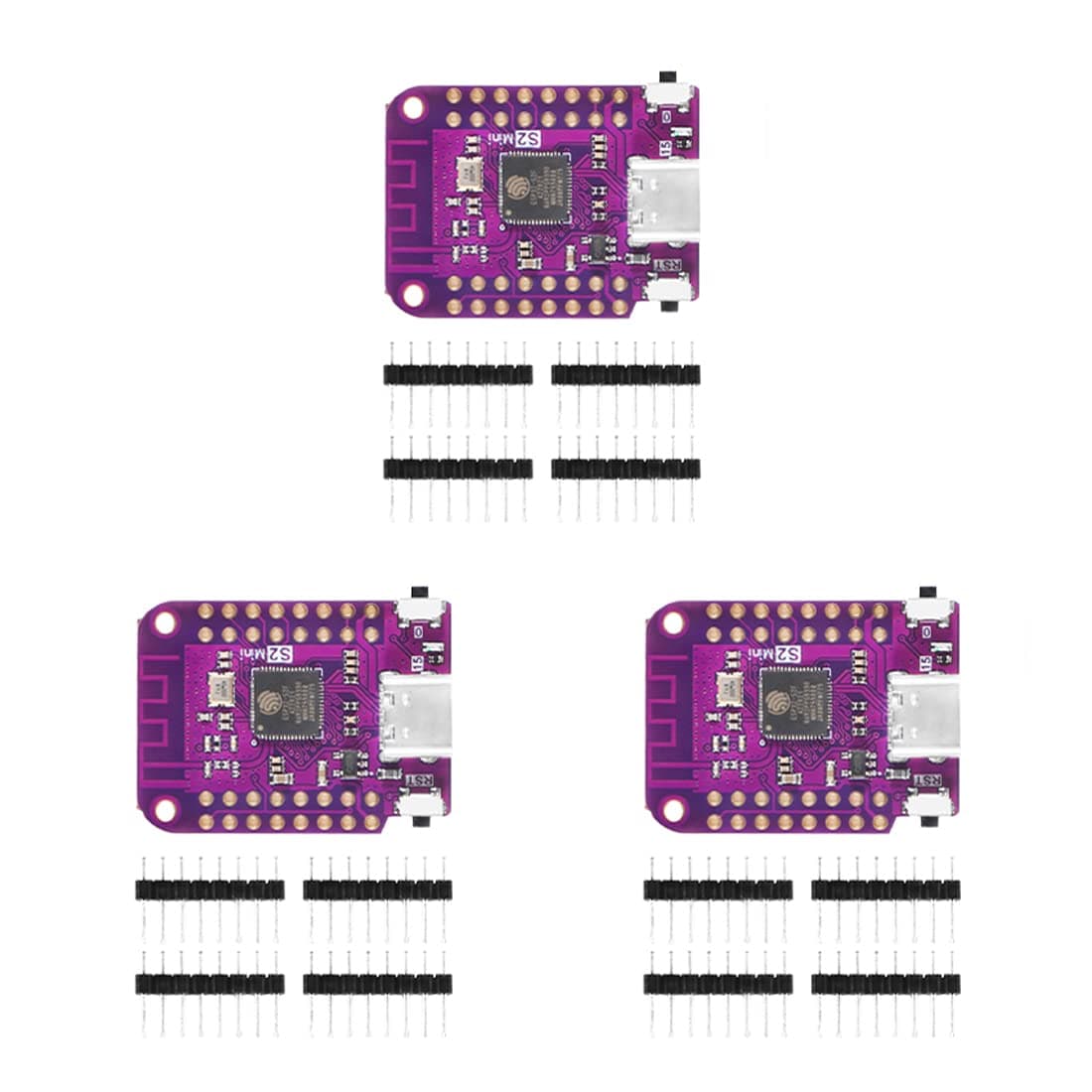 3pcs ESP32 S2 Mini WiFi Board Based ESP32-S2FN4R2 ESP32-S2 4MB Flash Type-C Connect