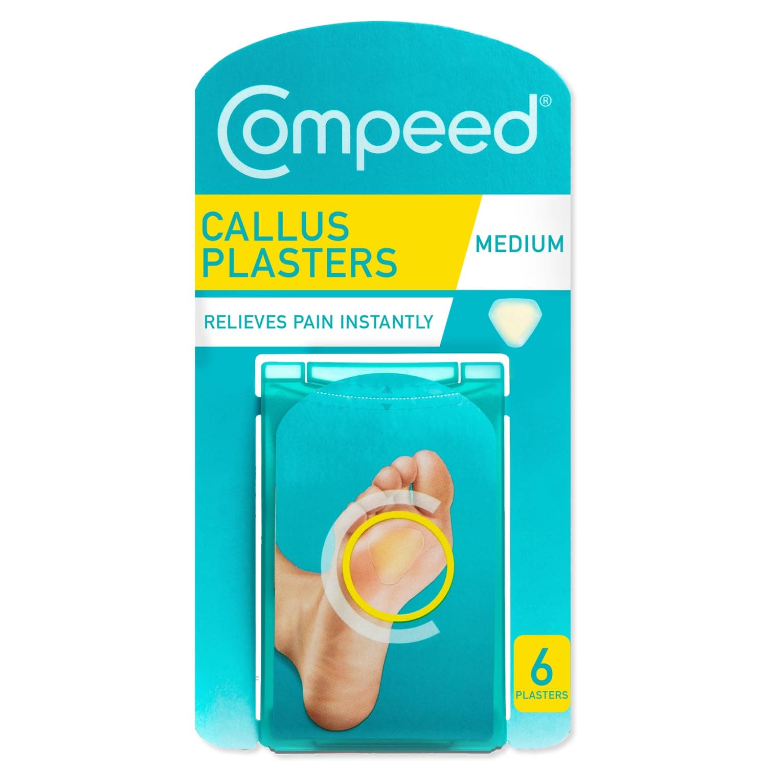 Compeed Callus Treatment Plaster 6 Pack - Hydrocolloid Gel for Natural Removal - Heal Fast