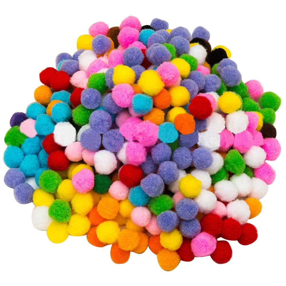 1000 Pieces 10mm Pom Poms Cheerleading Balls for Crafts Making,Hobby Supplies and DIY Creative Crafts Decorations,Assorted Mixed Color Soft Flutty Mini Pom Poms for Kids Art (1000-10mm)