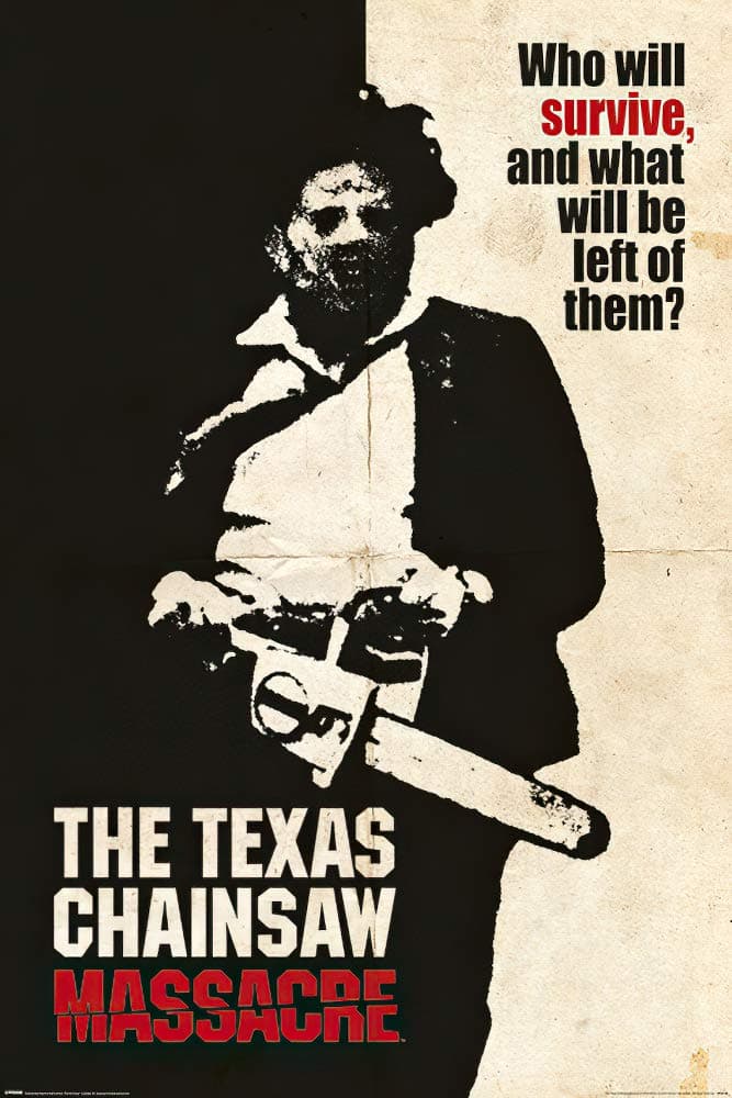 POSTER STOP ONLINE The Texas Chainsaw Massacre - Movie Poster (Leatherface - Who Will Survive...) (Size: 24" x 36")