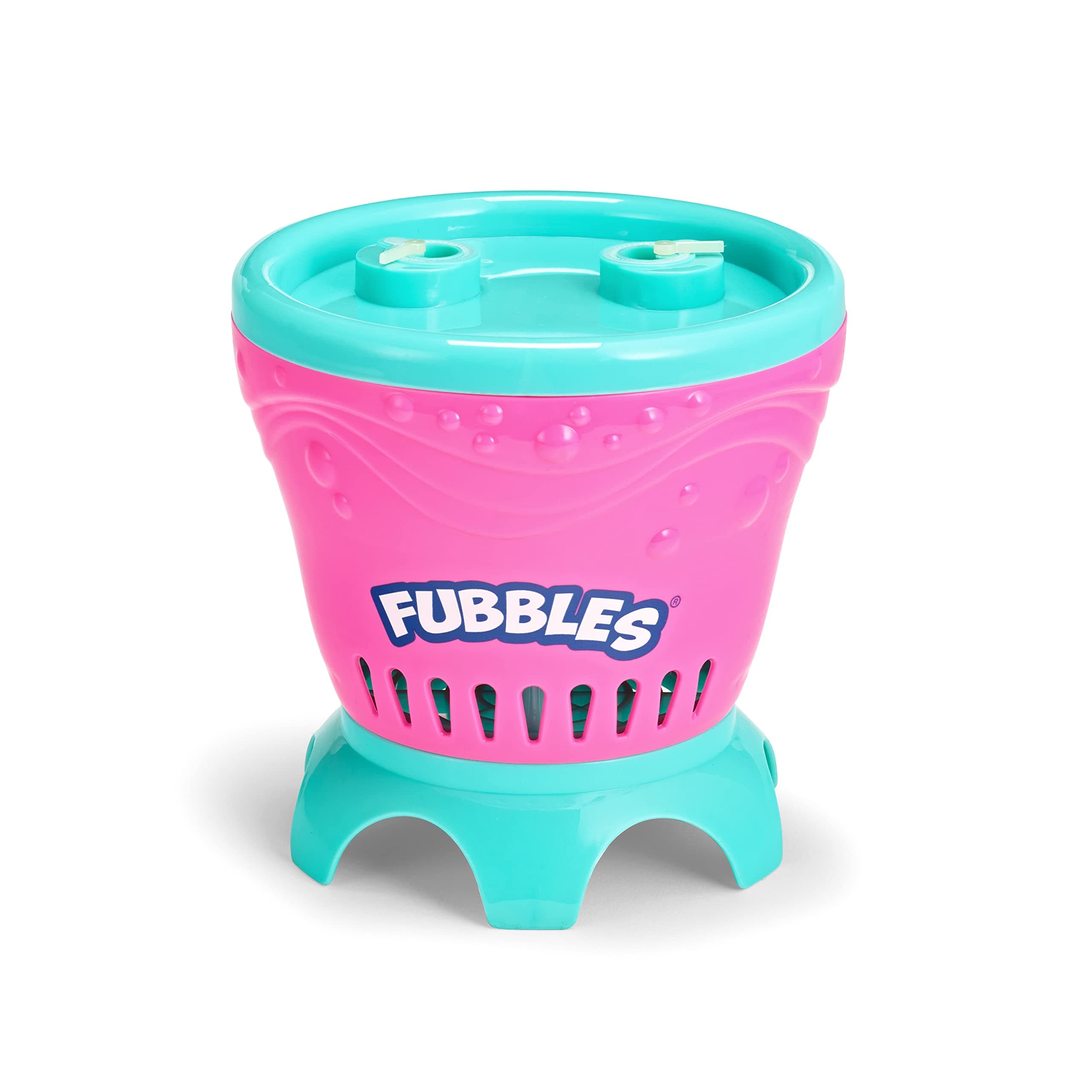 Little Kids Fubbles Blow Tons of Sky High Bubbles Party Machine for Kids & Includes Bubble Solution, Pink, One Size, Pink/Teal
