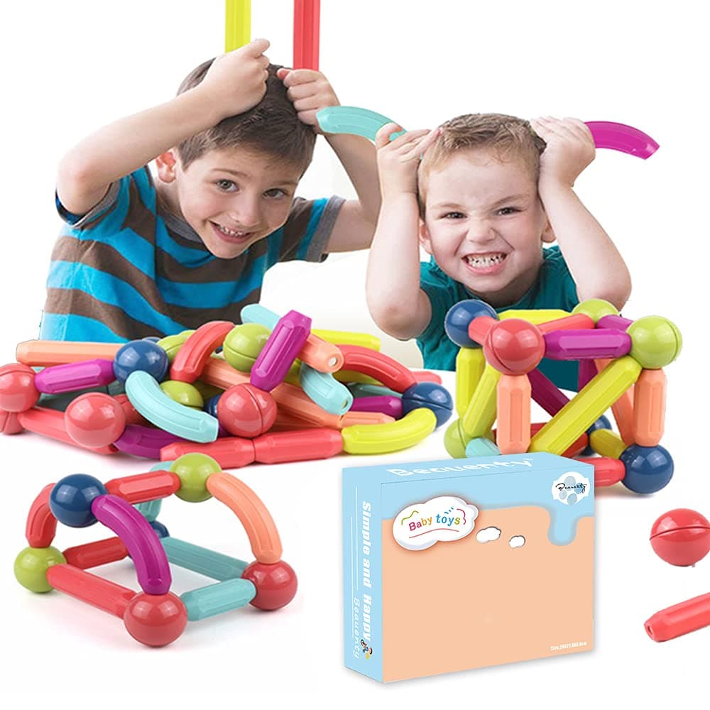 42-Piece Magnetic Ball and Stick Building Block Set