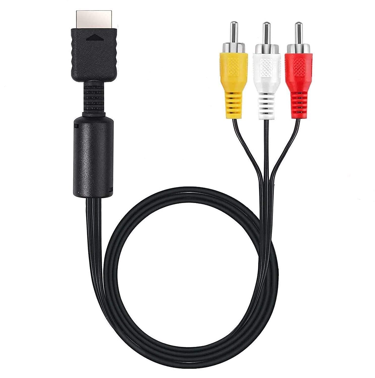 Suncala (NOT HDMI) 6FT AV TV RCA Audio Video Cord Cable for PlayStation PS2 PS3 Cable (1Pack)