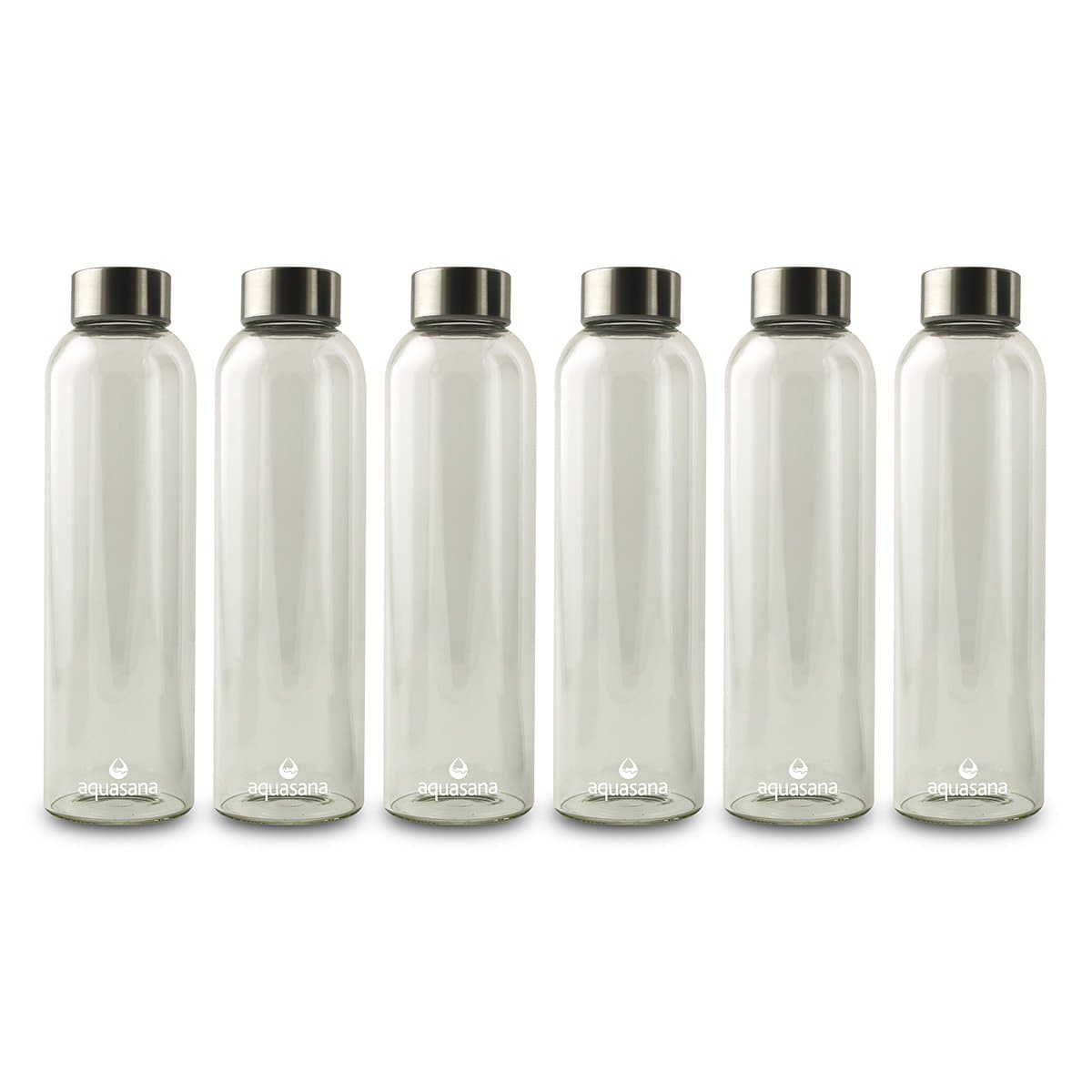 Aquasana AQ-WB-6 Water Bottles Premium Borosilicate Glass (6 Pack)