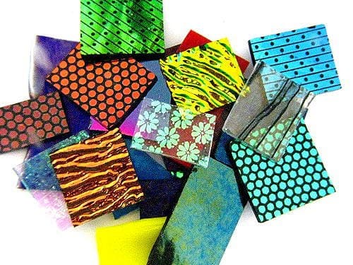 Devardi Glass Handmade 4+ oz COE 90 Dichroic & Fancy Sheet Mix - Fusible