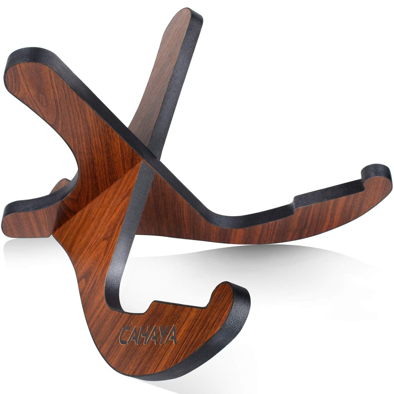 CAHAYA Guitar Stand Wood Universal Wooden Guitar Stand for Dreadnought Acoustic Classical Electric Bass Guitars CY0228