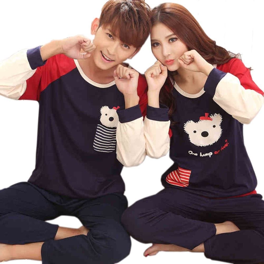 Long Sleeve Sleepwear Couples Matching Pajamas