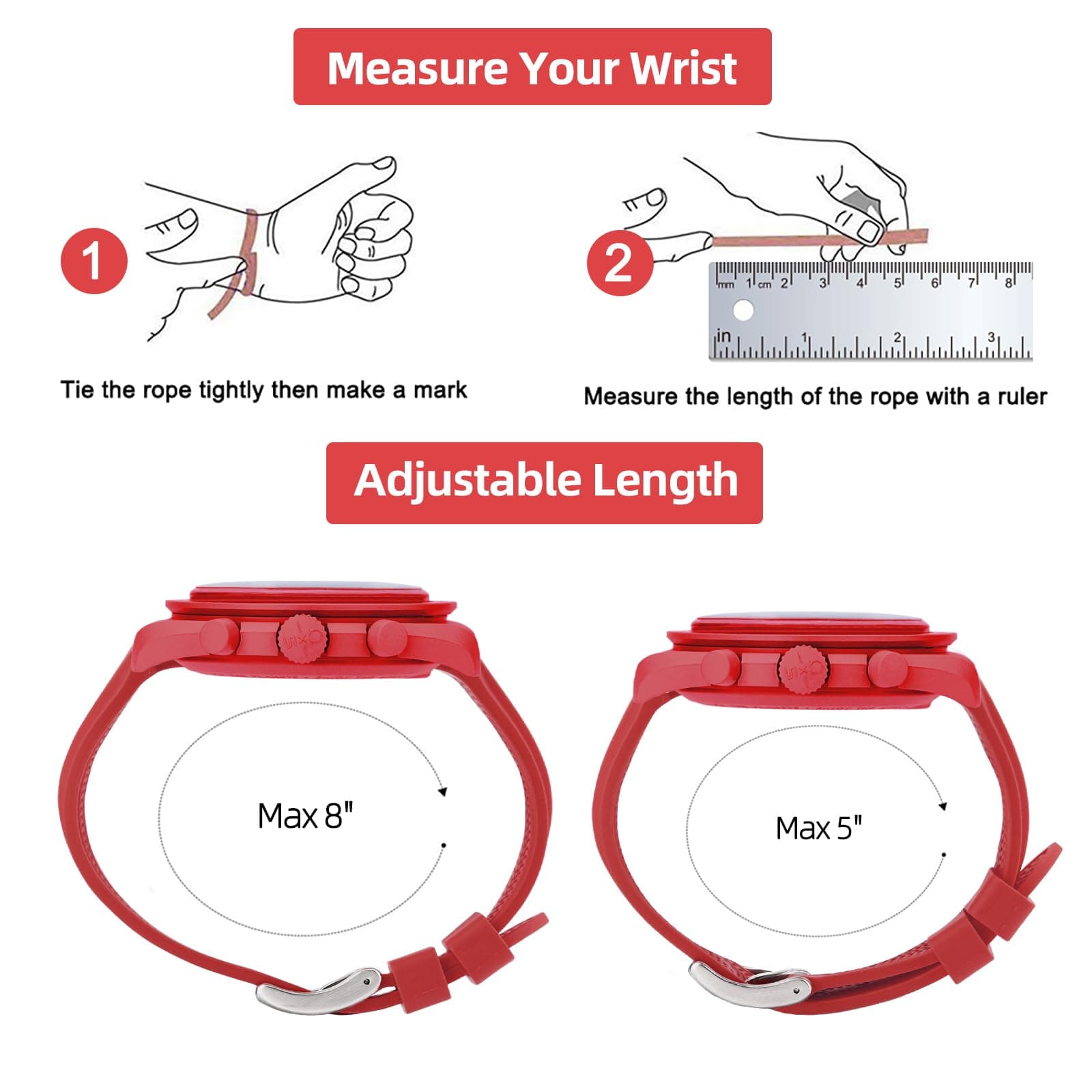 20mm Sports Silicone Moonswatch Band for Men Omega Swatch Strap Replacement band for Speedmaster/Rolex/Seiko Mission to the Moon/Mercury, Red