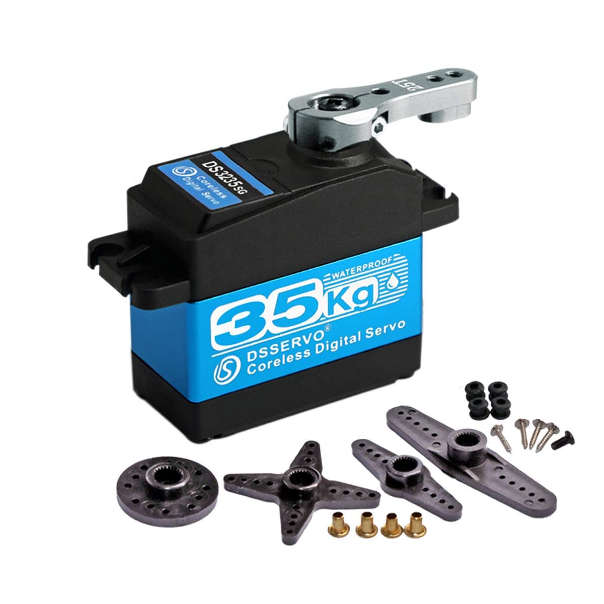 DS3235 35KG 270 Degree Coreless Digital RC Motor Servo, Miuezuth Stainless Steel & Aluminum Metal Gear – High Speed High Efficiency High Torque Waterproof Servo for Baja Cars RC Robot