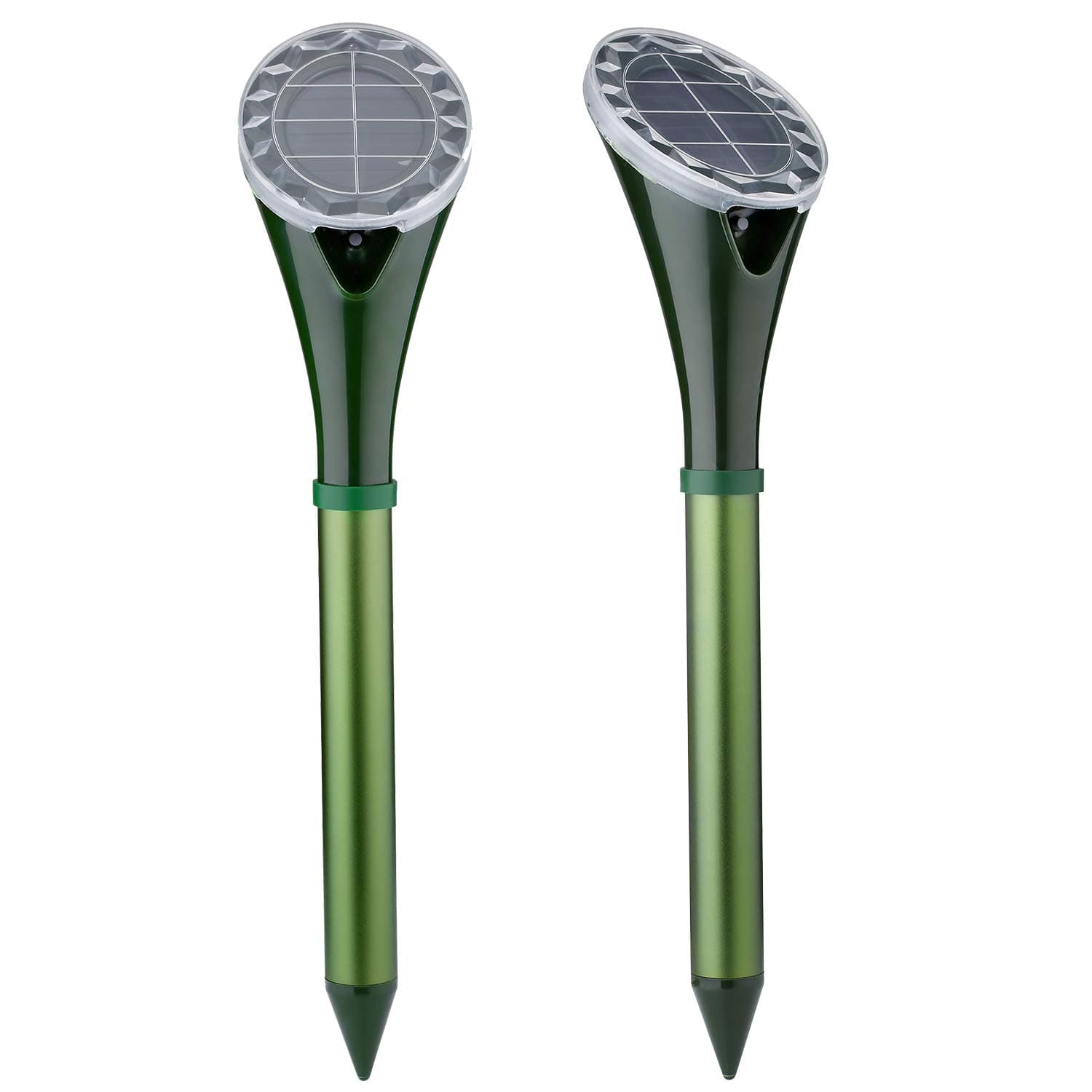 Solar Powered Mole Repellent for Outdoor, Gopher Repellent Ultrasonic, Get Rid of Snake Mole Gophers for Outdoor Garden Yard 2 Pack.