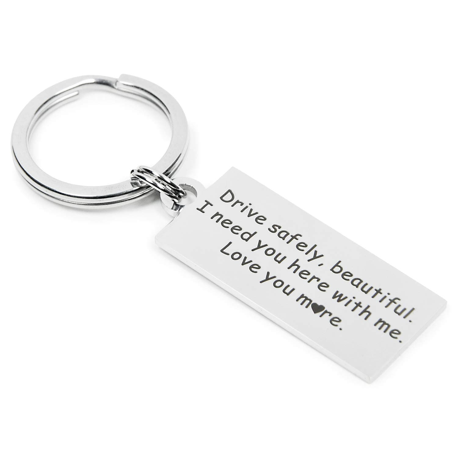 ElechobbyDrive Safe Keychain I Need You Here With Me Gifts for Husband Dad Boyfriend