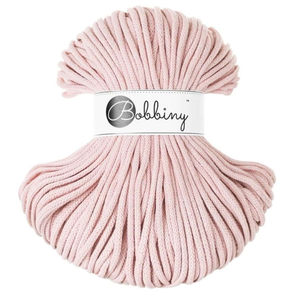 Bobbiny Premium 5mm Braided Macrame Cord (Pastel Pink) 100m