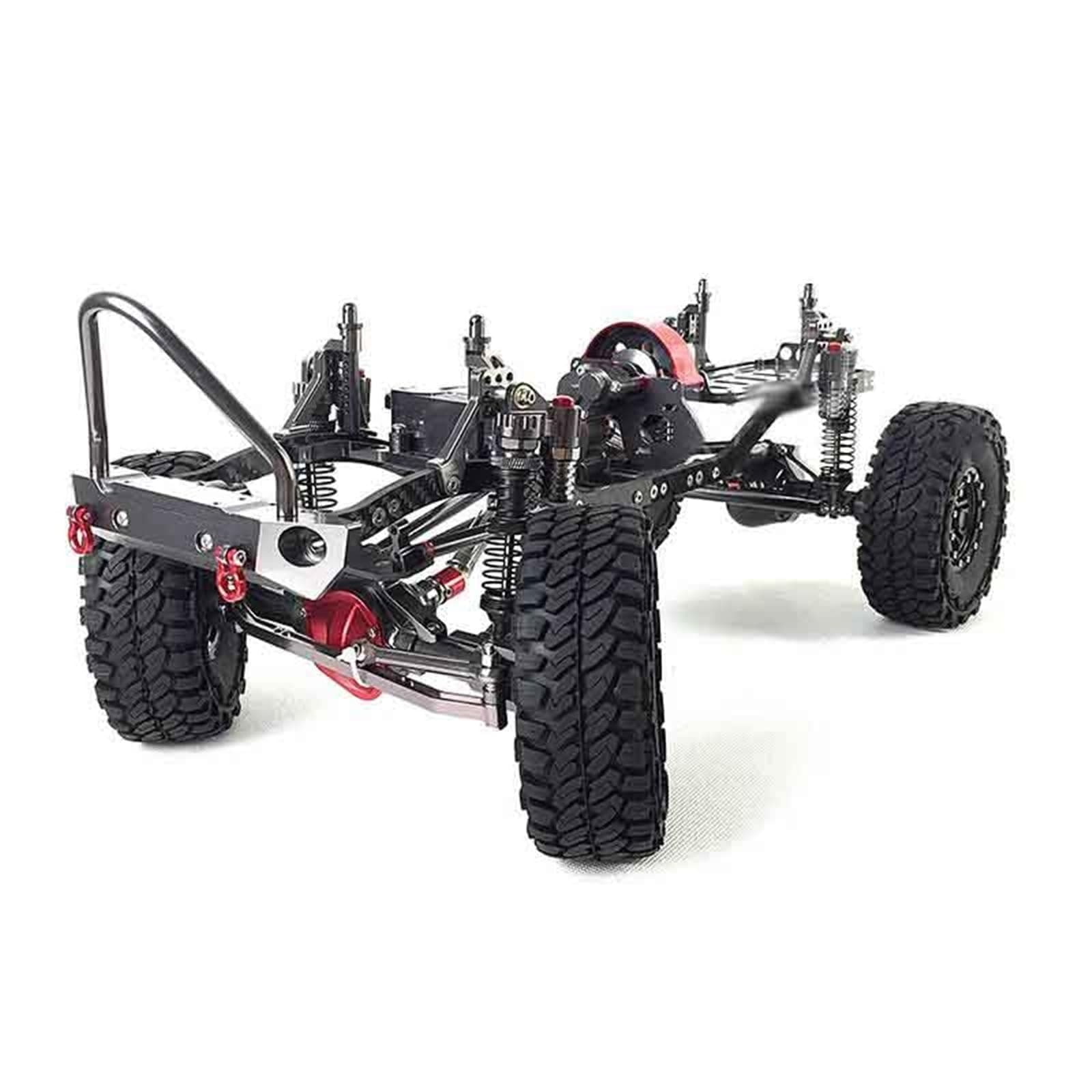 BePhon Shock Absorption Robot Tank Chassis For SCX10 D90 1/10 RC Remote Control Crawler Car Model 313MM Wheelbase Aluminium Alloy Frame Outdoor Toys
