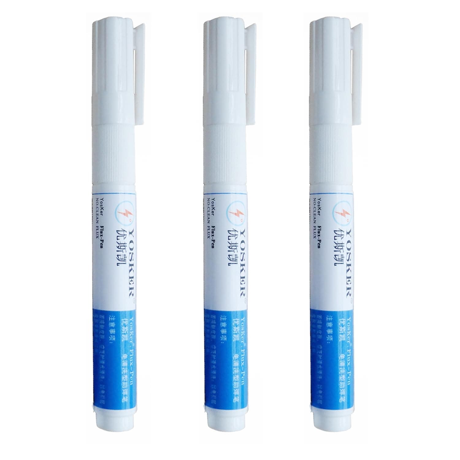 3pcs No Clean Soldering Pen Rosin Solder Pen for Electronics Tabbing Wiring Solder, Welding Maintenance of PCB Board, Liquid Solder Pen, Solder Braid Wick Liquid Solder Flux.