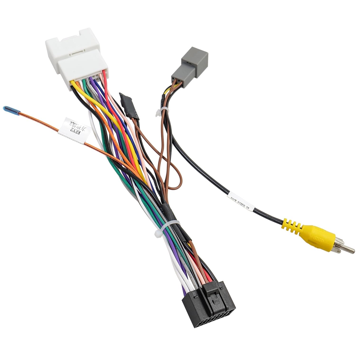 Android Car Stereo Adapter Relacement for Mitsubishi Outlander Radio Wiring Harness,20Pin Car Audio Wire Cable with Reversing RCA Connector,No Factory Camera&Canbus