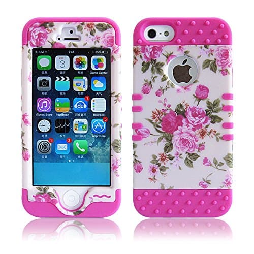 5S Case,iPhone 5S Cover,iPhone 5 Case,iPhone 5 Back Case,iPhone 5 Hybrid Case,Carryberry Kaseberry 3 in1 Design Case Skin Cover for iPhone 5 5S 5G