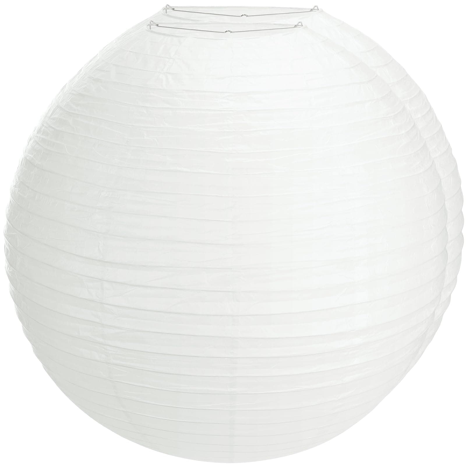 2 Pcs Chinese Paper Lantern 30" Jumbo Round Lantern Lamp Japanese Hanging Ball Lantern for Bridal Shower Decoration Anniversary Birthday Classroom Ceiling Wedding Party Supply(White)
