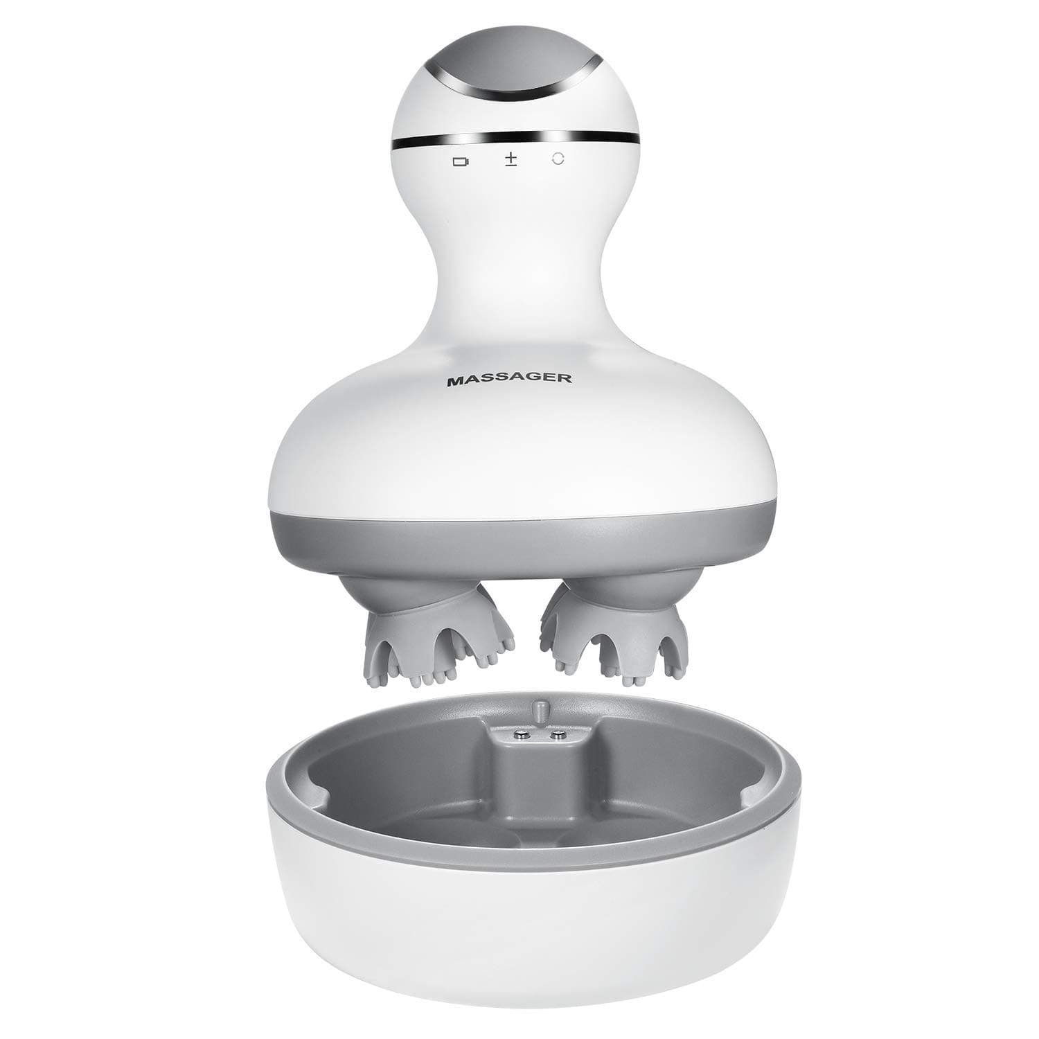 Electric Scalp Massager Head Massager Portable with 84 Nodes Deep Tissue Kneading Deep Clean and Stress Release Full Body Massage Fathers Day Gift Pet Use