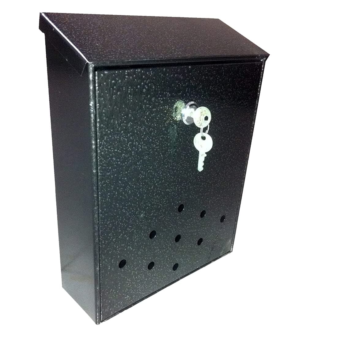 Smart Shelter Metal Wall Mount A4 Letter Box - Mail Box/Outdoor/Key Drop Box/Safe Lock Box/Mailboxes for Home Decoration with Key Lock (Textured Grey)