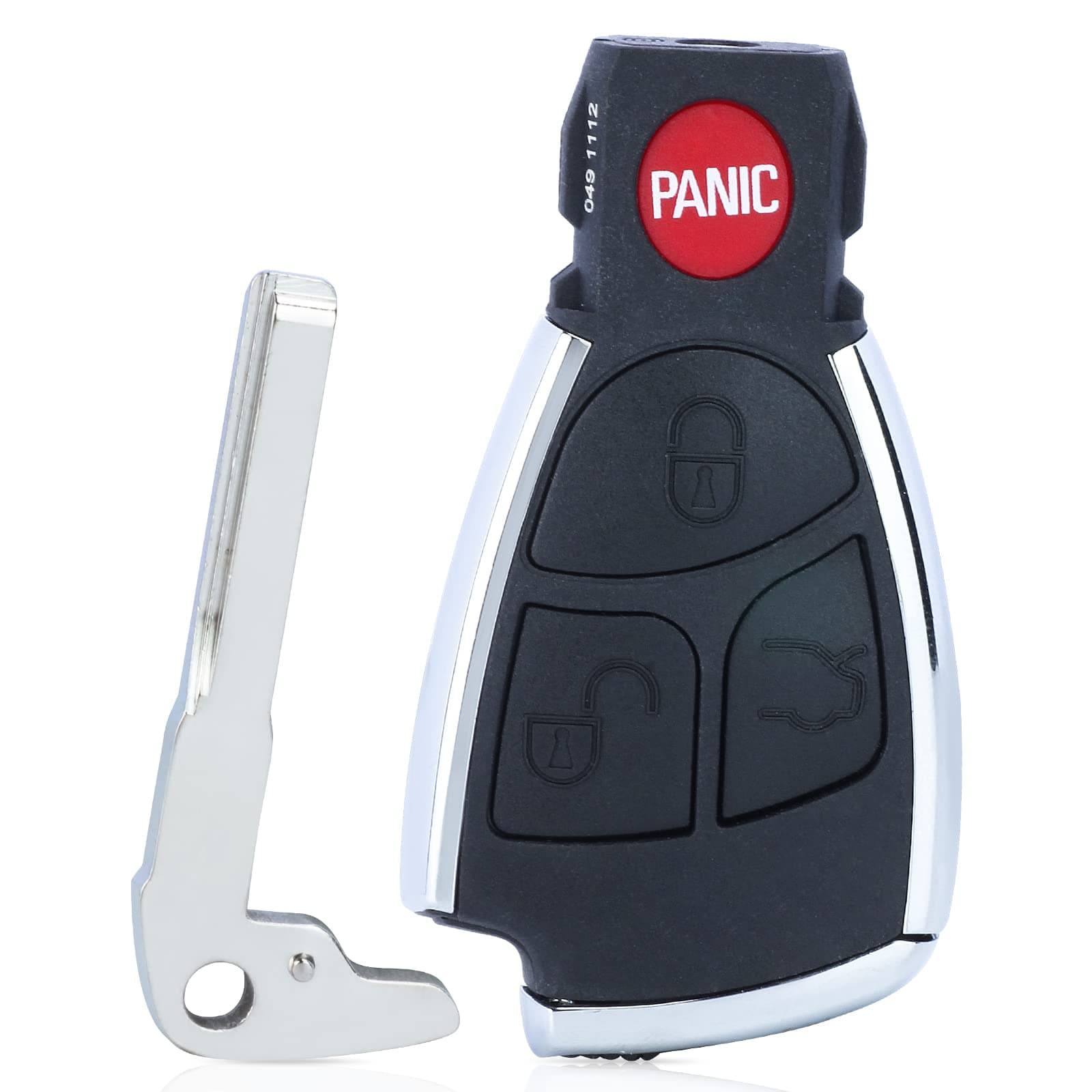 Beefunny Modified Remote Key Fob Shell Case Replacement for Mercedes-Benz C230 C280 C350 C43 AMG CL500 CL600 CLK320 CLK430 CLK500 CLK55 AMG CLS500 E320 E350 FCC ID: IYZ3312