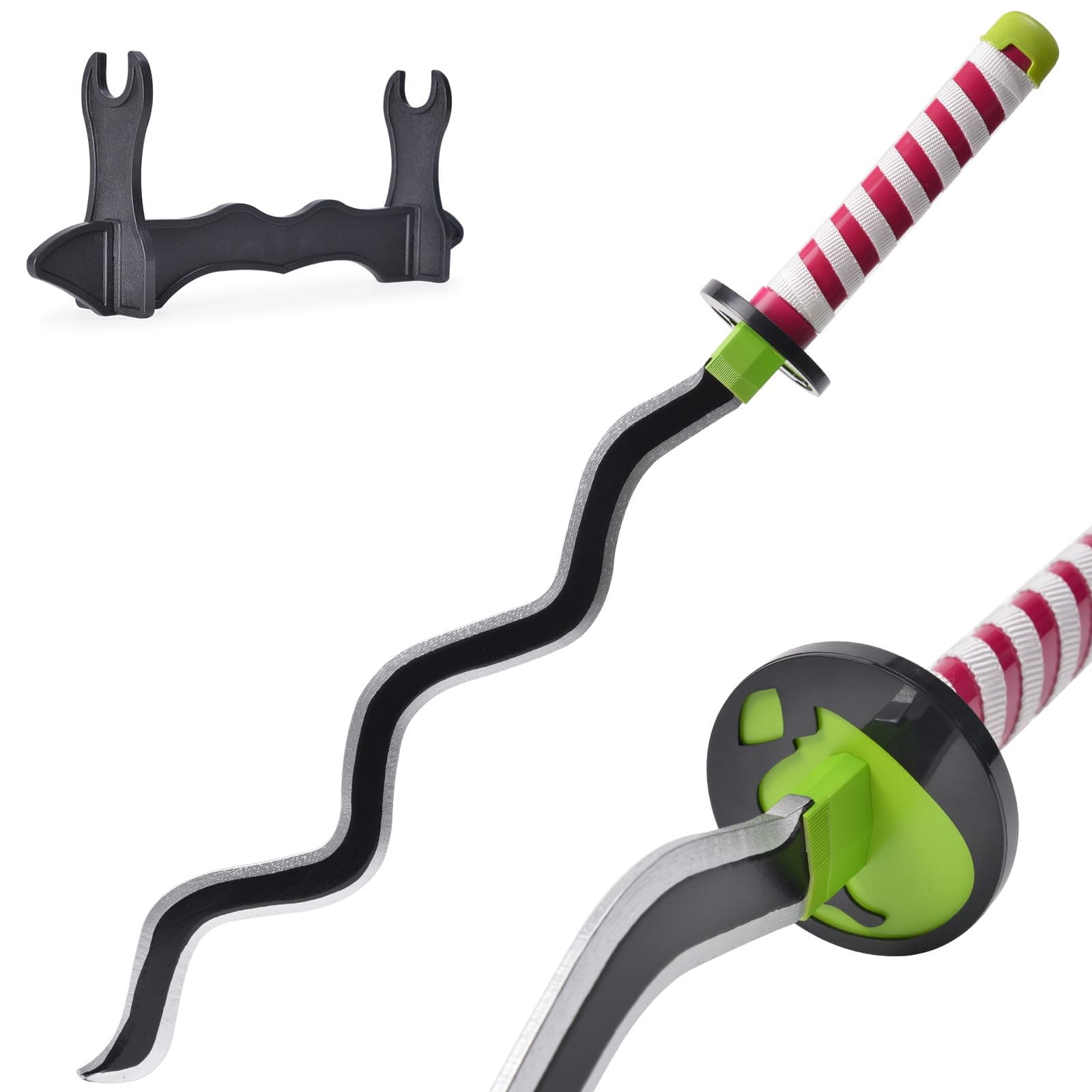 Anime Obanai Sword - 41 inch, Fake Obanai Katana with Stand,