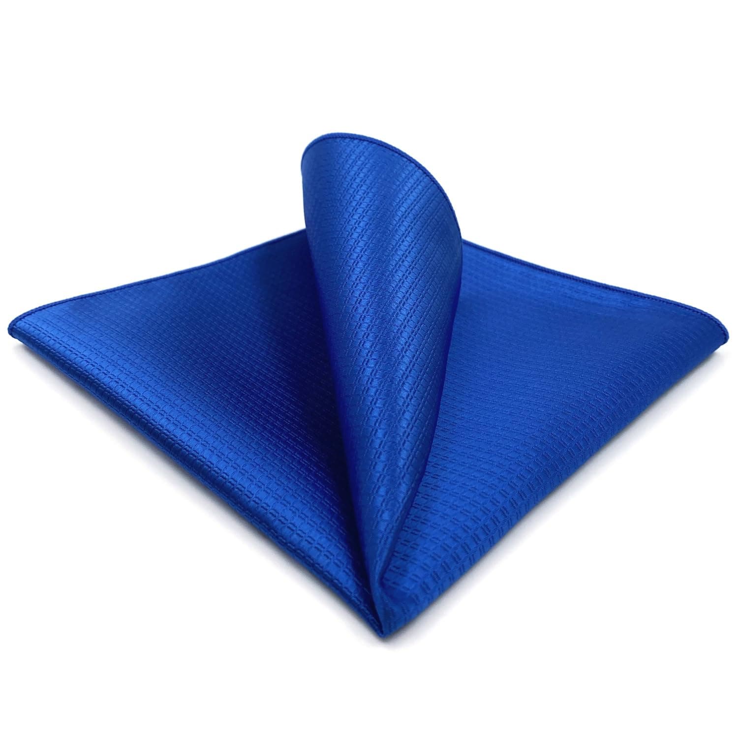 Mens Pocket Square Solid Color Plain Blue Red Grey Large for Suit