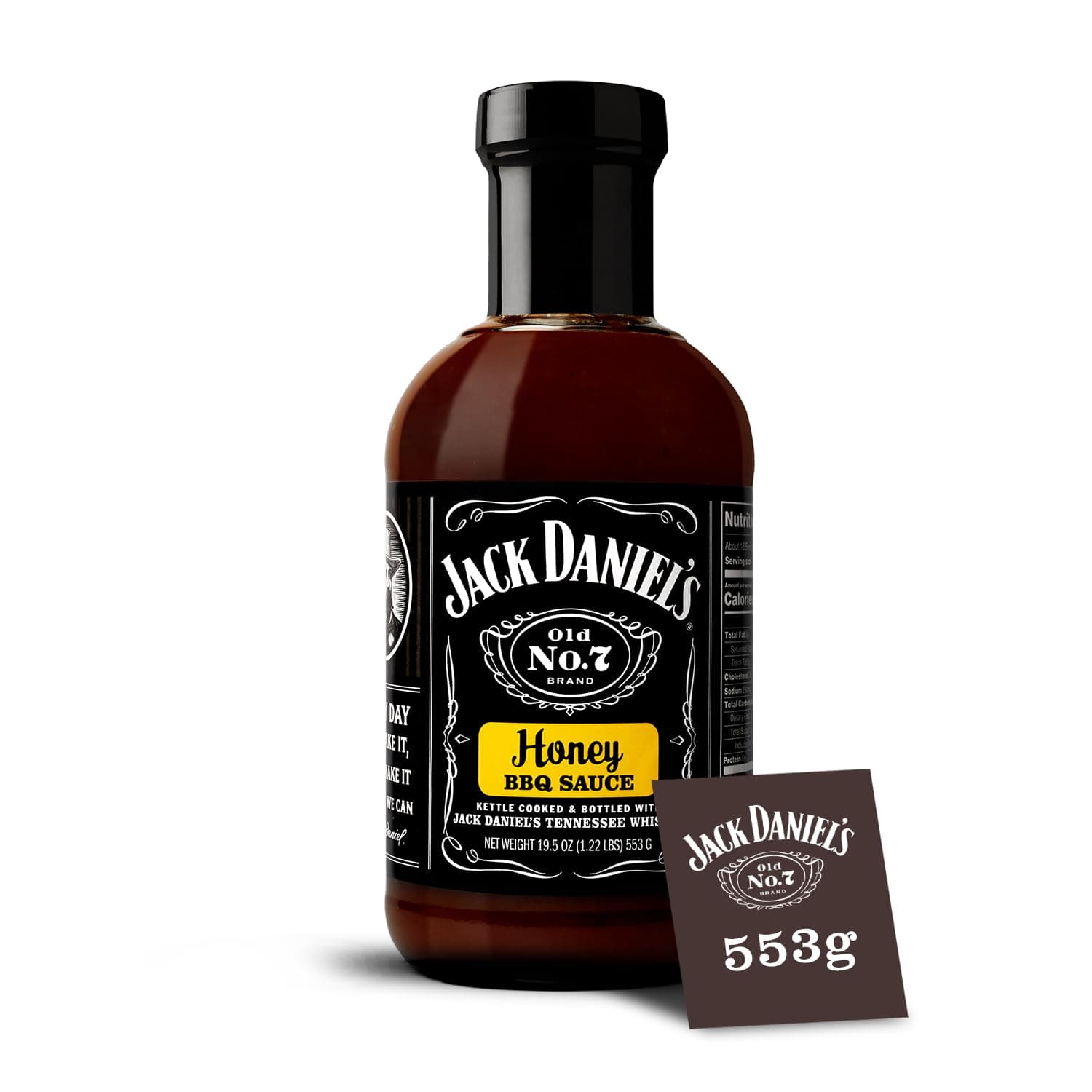 Jack Daniel’s® Honey BBQ Sauce – Smoky-Sweet Perfection with Real Jack Daniel’s Tennessee Whiskey, 19.51 oz ℮ 473 ml ℮ 553 g