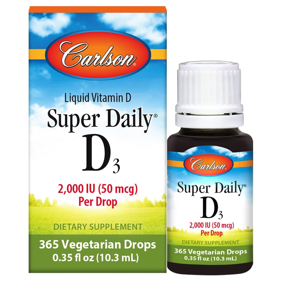 Carlson Labs Super Daily D3 Liquid Vitamin D (2000 Iu 0.35fl. oz)