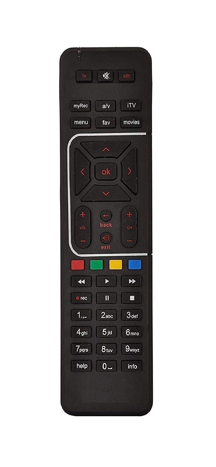 Airtel DigitalTV DTH Remote Compatible with SD and HD Recording(Black)