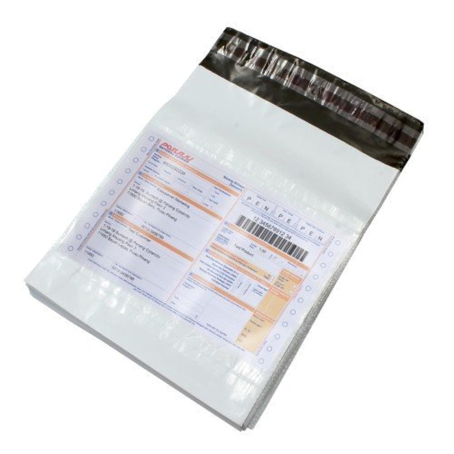 Securement Courier Bag/Envelopes/Pouches/Cover 60 Micron 14x17 Inch (Pack of 50) Temper Proof Plastic Polybags for Shipping/Packing (with Sealking Pod)