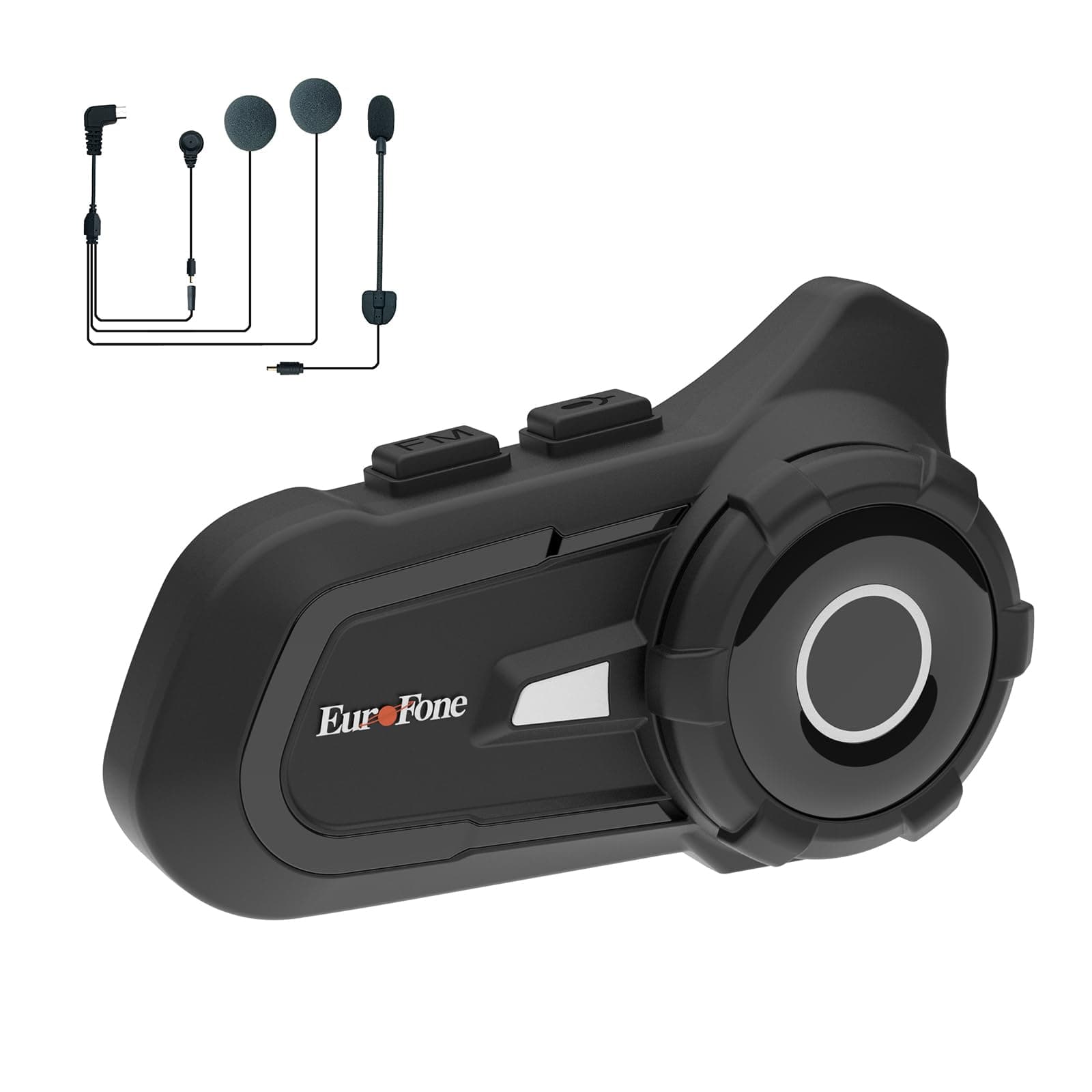 EuroFone S2 Helmet Bluetooth Headset,800meters 2 Riders Bluetooth Helmet Intercom Headset with CVC Noise Sound Quality Speakers Communication Systems Motorcycle