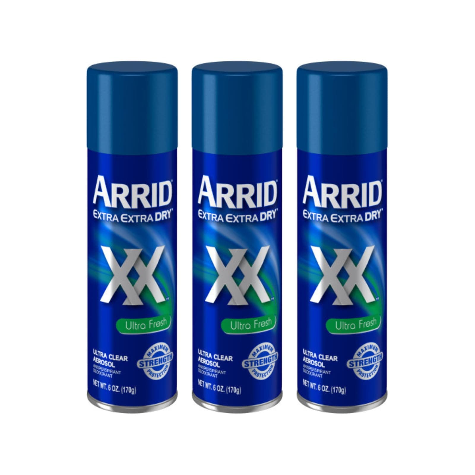 ARRID XX Ultra Clear Anti-Perspirant Deodorant Spray, Ultra Fresh 6 oz (Pack of 3)