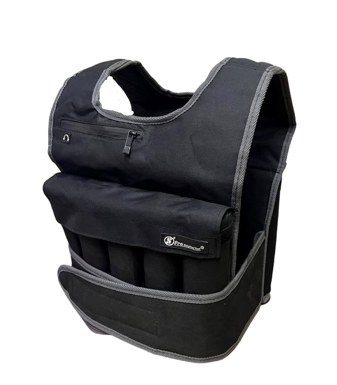 Weight Vest (Short) - Premium Quality - Best for Cross fit Training - Running - Jogging - Fully Adjustable (S pro Weight Vest)