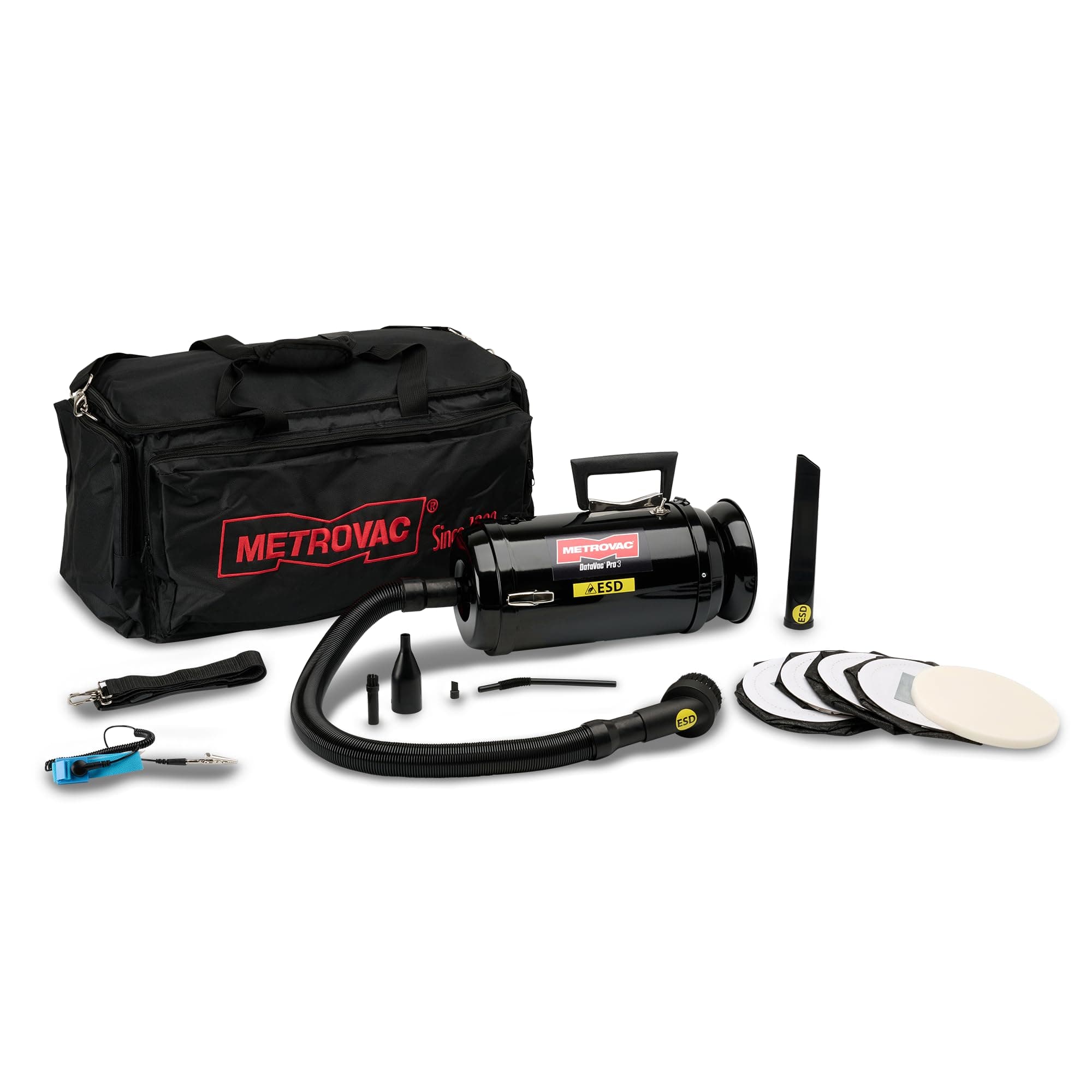 Metro Vacuum DV3ESD1 DataVac/3 ESD Anti-Static 1.7-HP Vacuum/Blower with Hepa Filter, Black