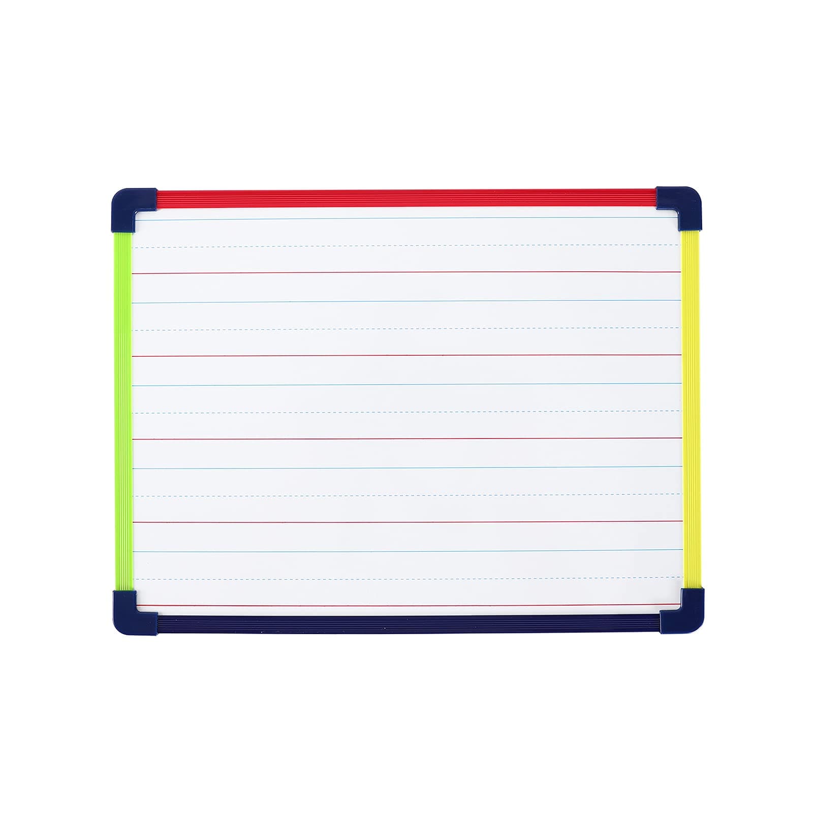 Dry Erase Board, Magnetic Whiteboard 2-Sided 9 x 12 Inches with Colored Frame, Handwriting Lines Front Blank Back