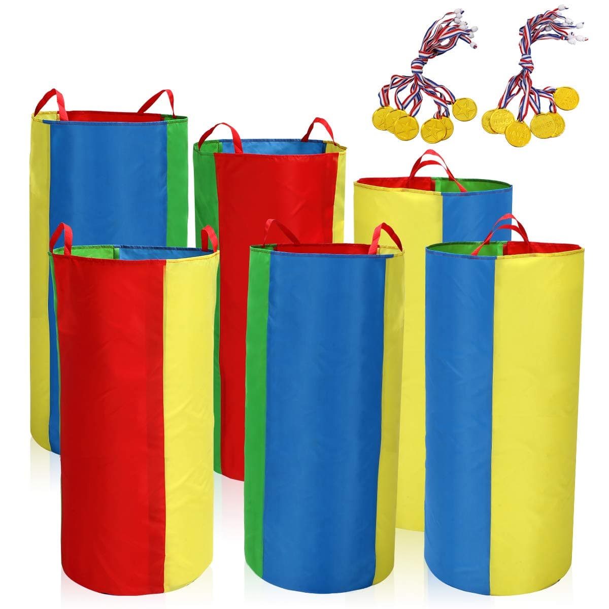 Potato Sack Race Bags (Pack of 6) with Game Prizes (12Pcs) for Kids and Adults, Made from Sturdy and Durable Fabric Potato Sack Race Bags (Pack of 6) with Game Prizes (12Pcs) for Kids and Adults, Made from Sturdy and Durable Fabric Potato Sack Race Bags (Pack of 6) with Game Prizes (12Pcs) for Kids and Adults, Made from Sturdy and Durable Fabric Potato Sack Race Bags (Pack of 6) with Game Prizes (12Pcs) for Kids and Adults, Made from Sturdy and Durable Fabric