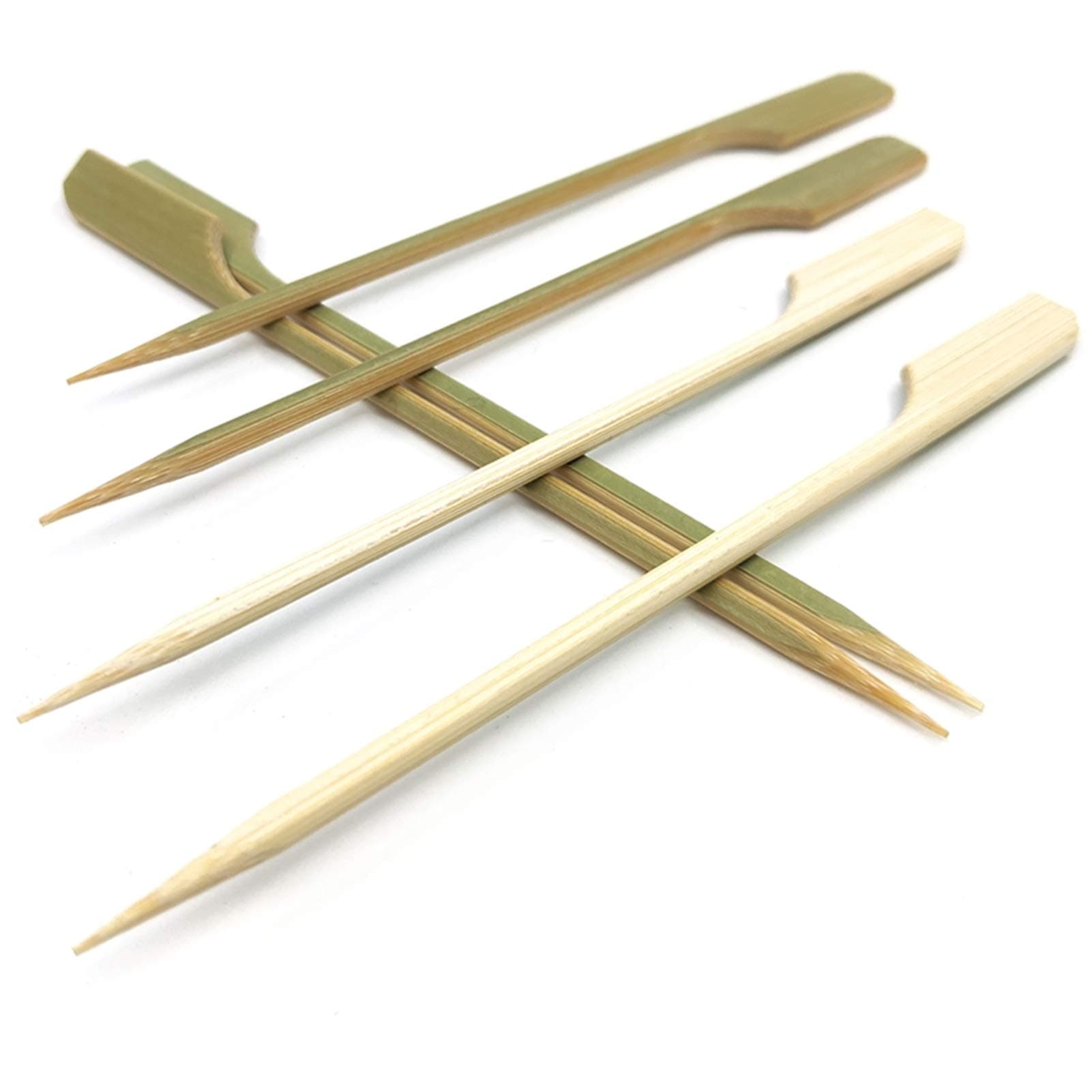 HOPELF 7 inch Bamboo Paddle Picks Skewers for Cocktail,Fruit Kabobs,BBQ,Kitchen,Grilling,Barbeque Snacks.Wood pick More Size Choices 3.5''/ 4.7''/ 7''/ 10'' (Pack of 100)
