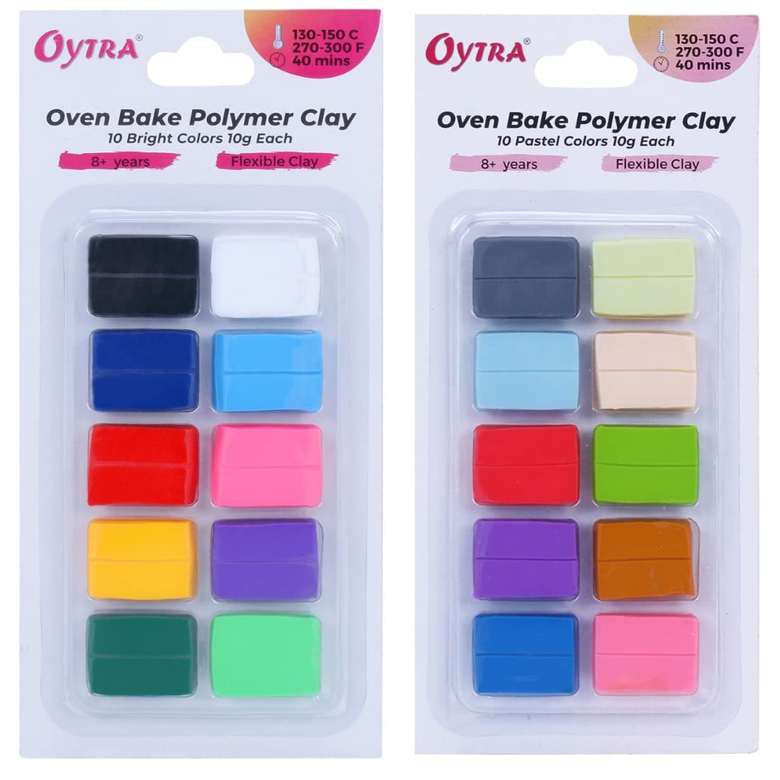 Oytra Polymer Clay 20 Colors Oven Bake Modelling Clay Set for Earrings Jewellery Making Miniature Art Keychain & Figurine Sculpting Non Air Dry Craft Clay for Beginners & Artists