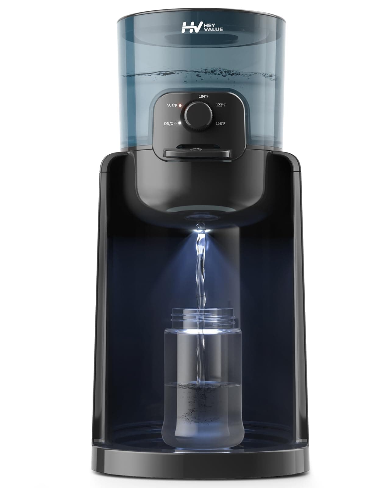 Water Warmer, Baby Bottle Warmer, Formula Maker with Night Light, 4 Temperature Control & 72H Keep Warm, Detachable Tank, Instantly Dispenses Warm Water, Feed Baby More Easier and Healthier