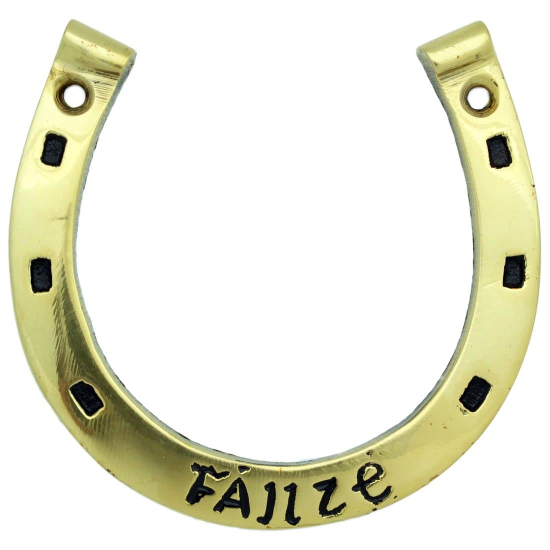 Carrolls Irish Gifts Brass Horseshoe Wall Plaque in Gold, Medium Size