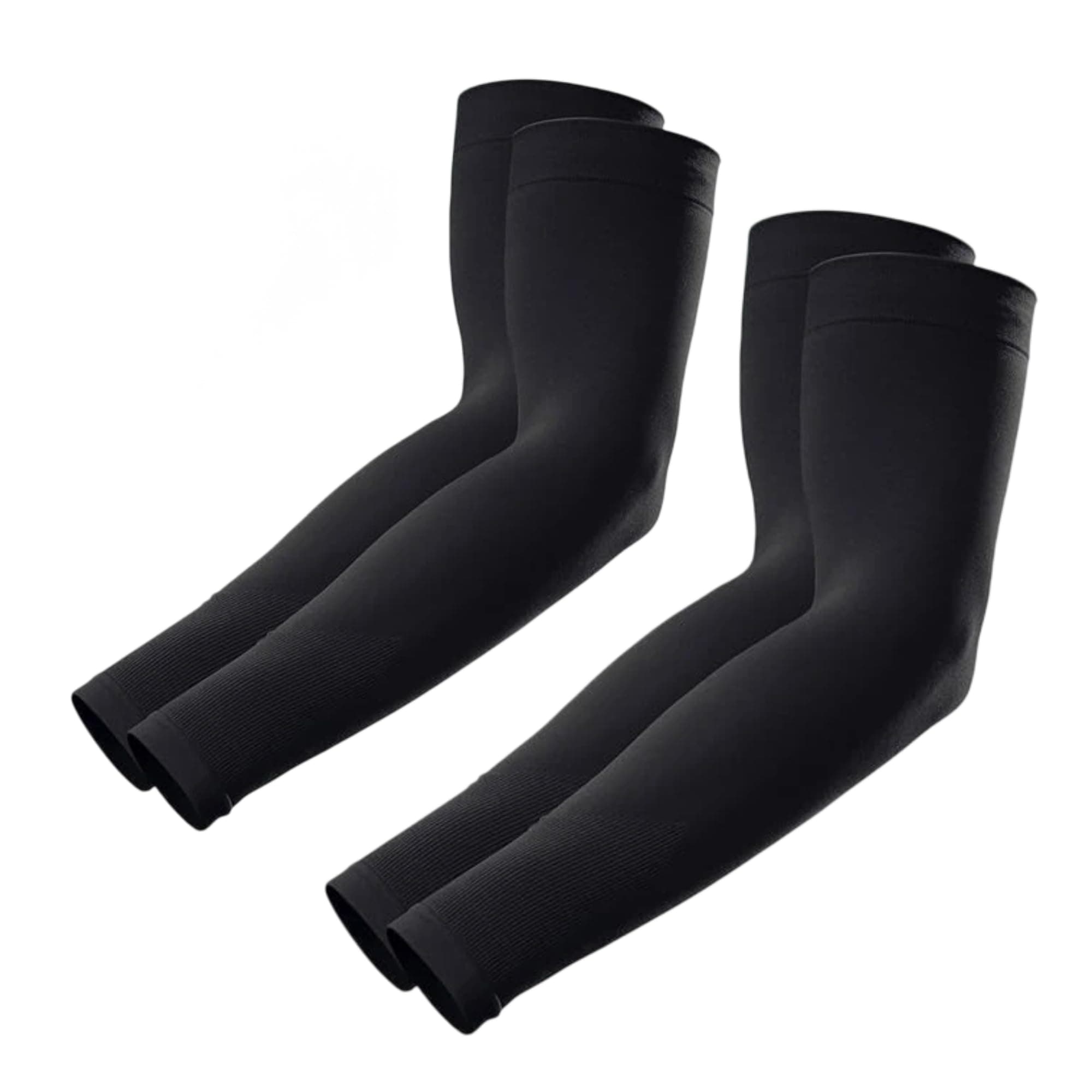 KUHNMARVIN 2 Pairs Arm Sleeves Compression UV Protection Cooling Sun Sleeves Tattoo Cover Up Basketball Arm Sleeves Football