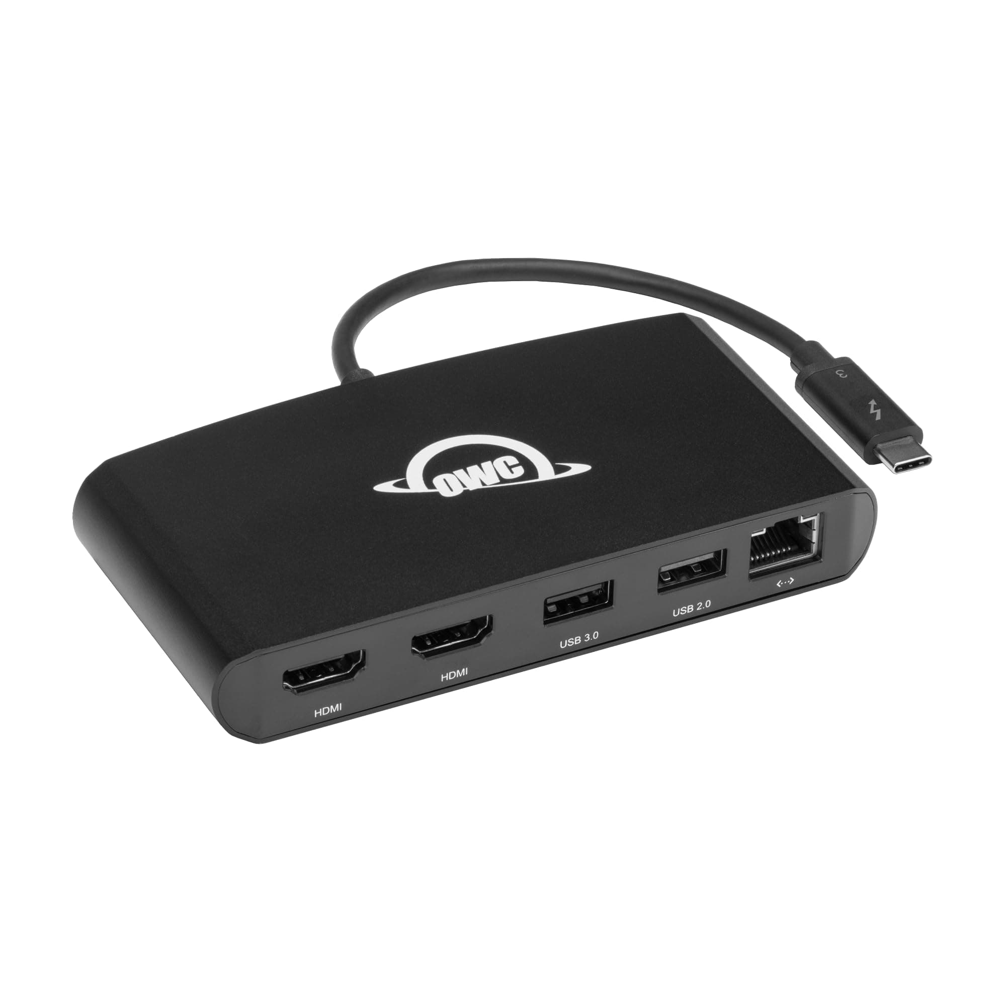 Thunderbolt 3 mini Dock - 5 Port Thunderbolt 3 Mini Dock - 2 x HDMI 4K60, 1x USB 3 (5Gb/s), 1x USB 2, 1x Gigabit Ethernet Port